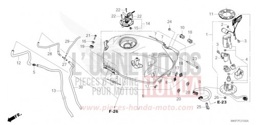 RESERVOIR A CARBURANT/POMPE A CARBURANT CB500XAM de 2021